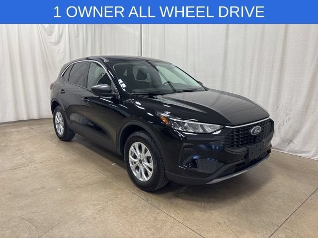 2024 Ford Escape Active in Agate Black Metallic — front three-quarter view